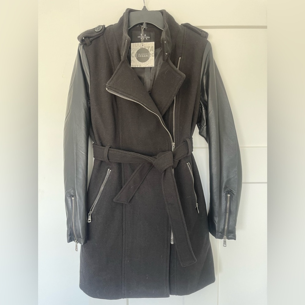 LA Coalition Vegan Leather Sleeves Jacket - New with tags - Size Large